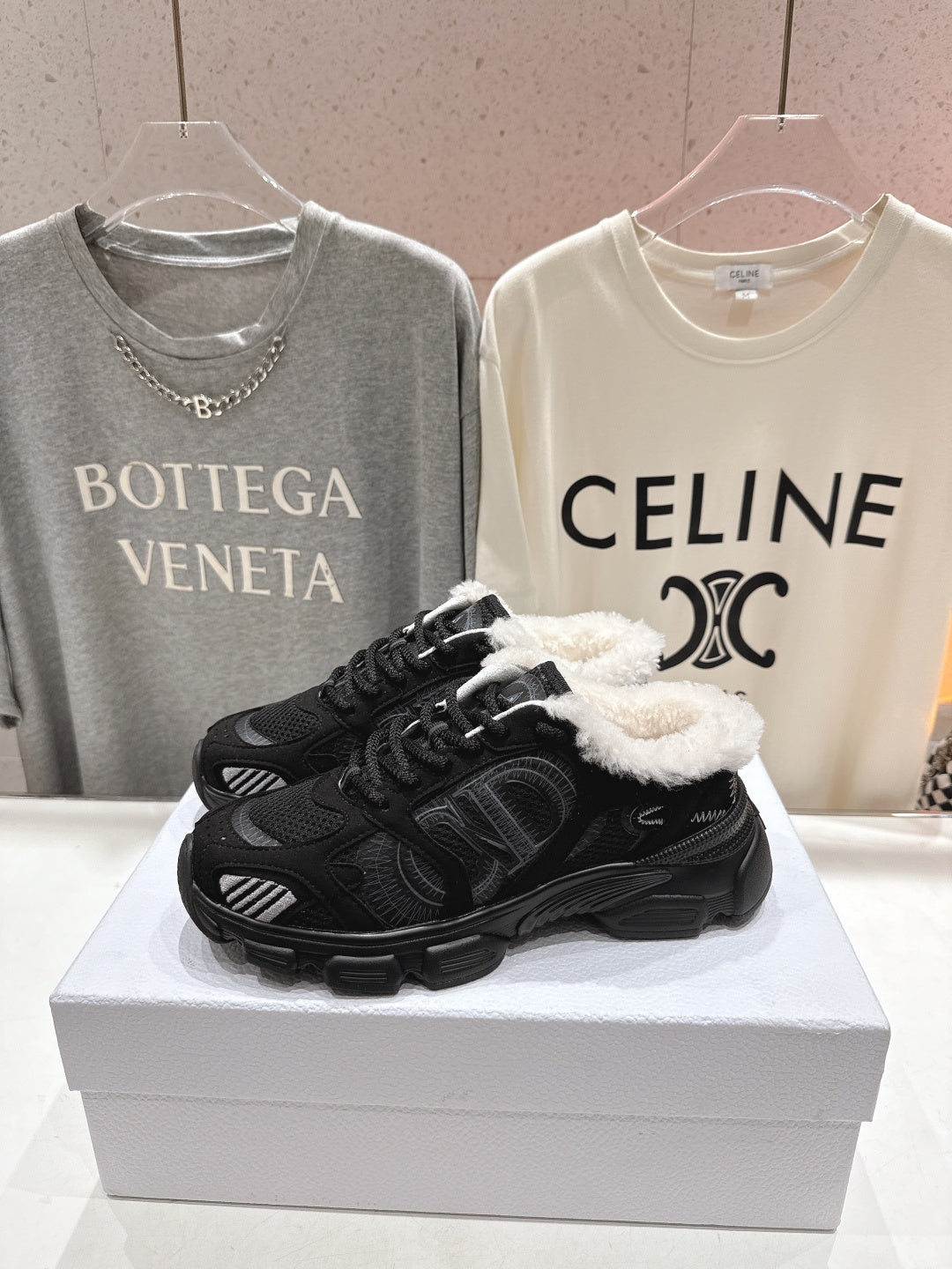Dior Chrono Sneaker 25S in Black Suede and Mesh Fabric Style 6
