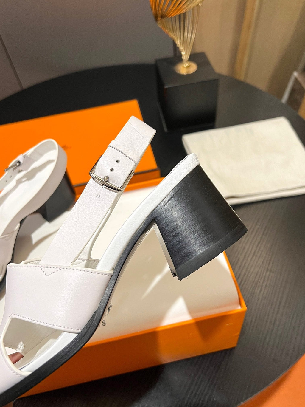 Hermes Elbe Sandal 60 White